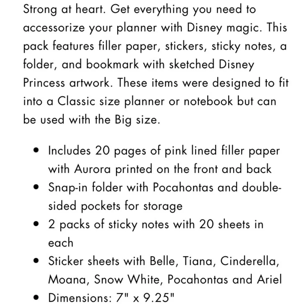 NIP Disney Princess Planner Accessories & 611 Disney Stickers